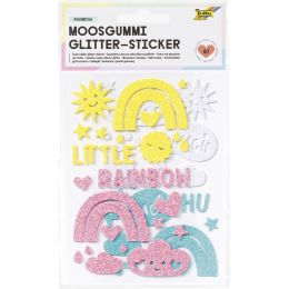 folia Moosgummi Glitter-Sticker Unicorn