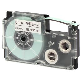 CASIO XR Schriftbandkassette, schwarz auf weiß, 18 mm / 8 m