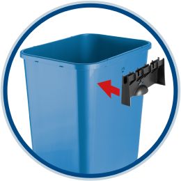 CEP Mlltrennungsbehlter Touch & Lift, 45 Liter, blau