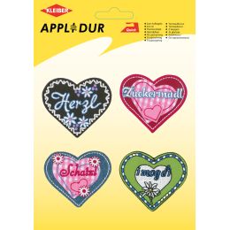 KLEIBER Applikations-Sortiment Country Heart, 4 Motive