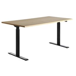 Topstar Sitz-/Steh-Schreibtisch, (B)1.200 mm, schwarz/grau