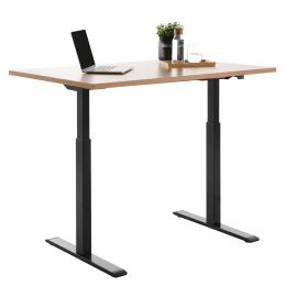 Topstar Sitz-/Steh-Schreibtisch, (B)1.600 mm, schwarz/grau