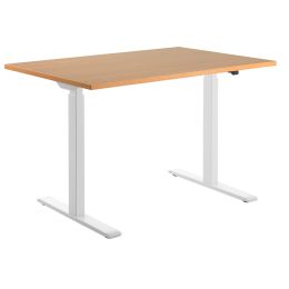 Topstar Sitz-/Steh-Schreibtisch, (B)1.200 mm, wei/ahorn