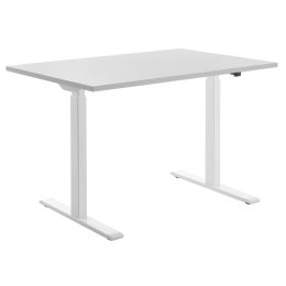 Topstar Sitz-/Steh-Schreibtisch, (B)1.600 mm, wei/grau