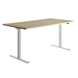 Topstar Sitz-/Steh-Schreibtisch, (B)1.800 mm, wei/grau