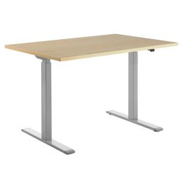 Topstar Sitz-/Steh-Schreibtisch, (B)1.200 mm, grau/wei