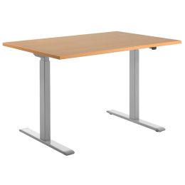Topstar Sitz-/Steh-Schreibtisch, (B)1.200 mm, grau/grau