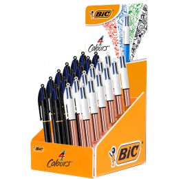 BIC Druckkugelschreiber 4 Colours, 24er Display