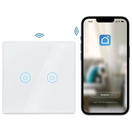 LogiLink Wi-Fi Smart Wandschalter, 2-fach, wei