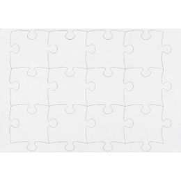 HEYDA Blanko-Puzzle, 48 Teile, 210 x 297 mm, wei