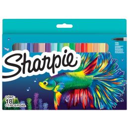 Sharpie Permanent-Marker FINE, 18er BIG PACK Fish