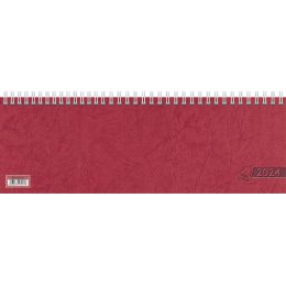 Glocken Tischkalender Querterminbuch, 2024, rot