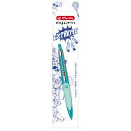 herlitz Druckkugelschreiber my.pen, blau/wei