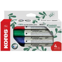 Kores Whiteboard- & Flipchart-Marker ECO XW1, 4er Etui