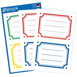 ZDesign SCHOOL Buchetiketten Rahmen, farbig