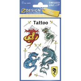ZDesign KIDS Kinder-Tattoos Drachen, bunt