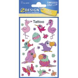 ZDesign KIDS Kinder-Tattoos Exotische Vgel, bunt