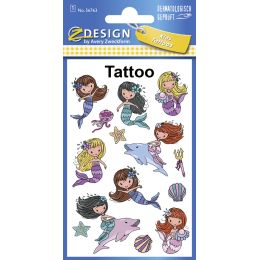 ZDesign KIDS Kinder-Tattoos Meerjungfrau, bunt