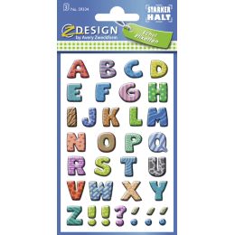 ZDesign SCHOOL Buchstaben-Etiketten, Buchstaben: A-Z, bunt
