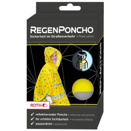 ROTH Kinder-Regenponcho ReflActions Roar, gelb/blau