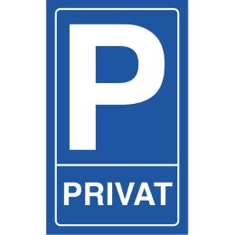 EXACOMPTA Hinweisschild Privatparkplatz, blau/wei