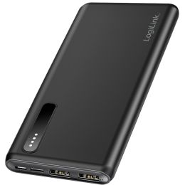 LogiLink Mobiler Zusatzakku, 8.000 mAh, 2x USB-A, wei