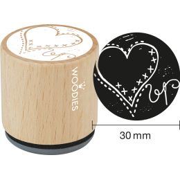 COLOP Motiv-Stempel Woodies Handmade Herz gestrickt