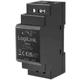 LogiLink Hutschienen-Netzteil, 36 Watt, 24 Volt, schwarz