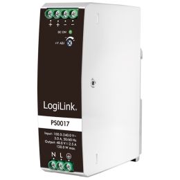 LogiLink Hutschienen-Netzteil, 120 Watt, 48 Volt, wei