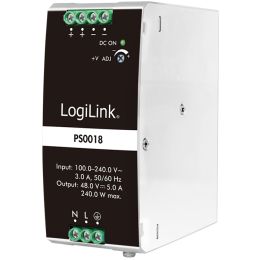 LogiLink Hutschienen-Netzteil, 240 Watt, 48 Volt, wei