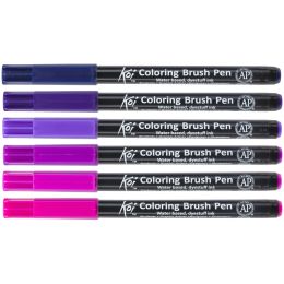 SAKURA Pinselstift Koi Coloring Brush Pen Galaxy, 6 Farben