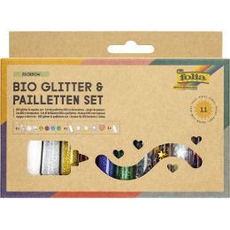 folia BIO Glitter- & Pailletten-Set Rainbow
