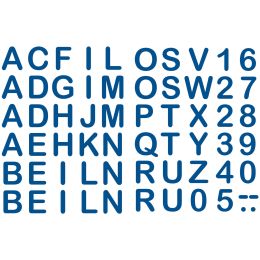 ROTH Bgelbuchstaben fr DIY-Stoffschultte, blau