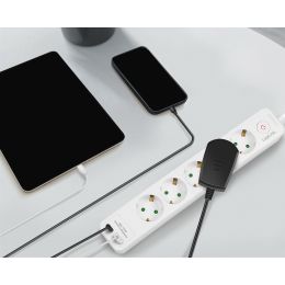 LogiLink Steckdosenleiste, 5-fach, 2x USB, mit Schalter
