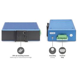 DIGITUS Industrial Fast Ethernet PoE Switch, 8+2 Port