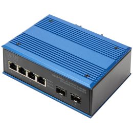 DIGITUS Industrial Gigabit Ethernet PoE Switch, 4+2 Port