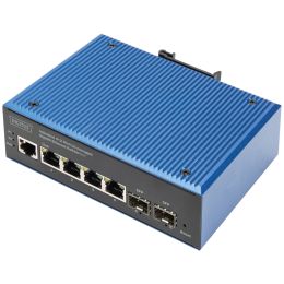DIGITUS Industrial Gigabit Ethernet PoE Switch, managed, 4+2