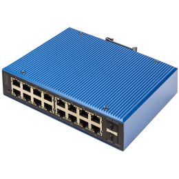 DIGITUS Industrial Gigabit Ethernet Switch, L2 managed, 16+2