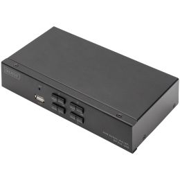 DIGITUS Desktop KVM Switch, 4x1, schwarz