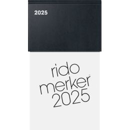 rido id Tischkalender Merker Miradur, 2025, schwarz