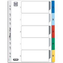 Oxford Kunststoff-Register, Zahlen, A4+, farbig, 10-teilig