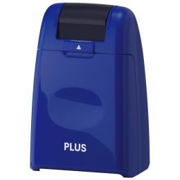 PLUS JAPAN Datenschutz-Rollstempel Standard, blau