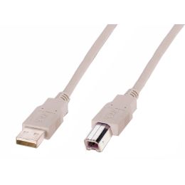 DIGITUS USB 2.0 Anschlusskabel, USB-A - USB-B Stecker, 1,8 m