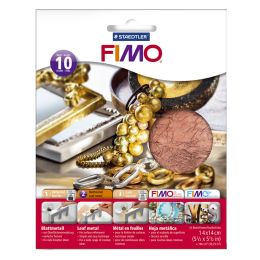 FIMO Blattmetall, silber, 10 Blatt