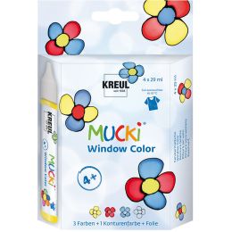 KREUL Window Color Pen MUCKI, 4er-Set