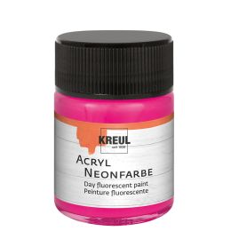 KREUL Acryl-Neonfarbe im Glas, neonpink, 50 ml