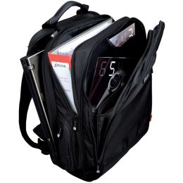 LiGHTPAK Notebook-Rucksack ECHO, aus Nylon, schwarz