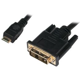 LogiLink Mini HDMI Kabel, Mini HDMI - DVI-D, 1,0 m, schwarz
