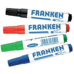 FRANKEN Flipchart Marker, Strichstärke: 2-6 mm, 4er Etui