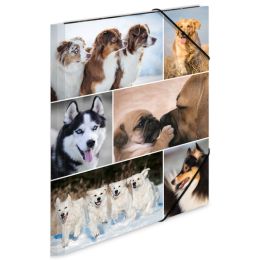 HERMA Eckspannermappe Hunde, aus Karton, DIN A4